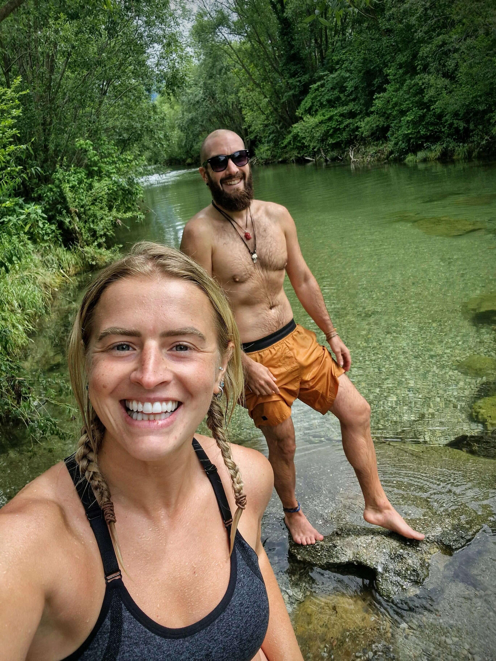 A picture of a couple wild dipping in Austria